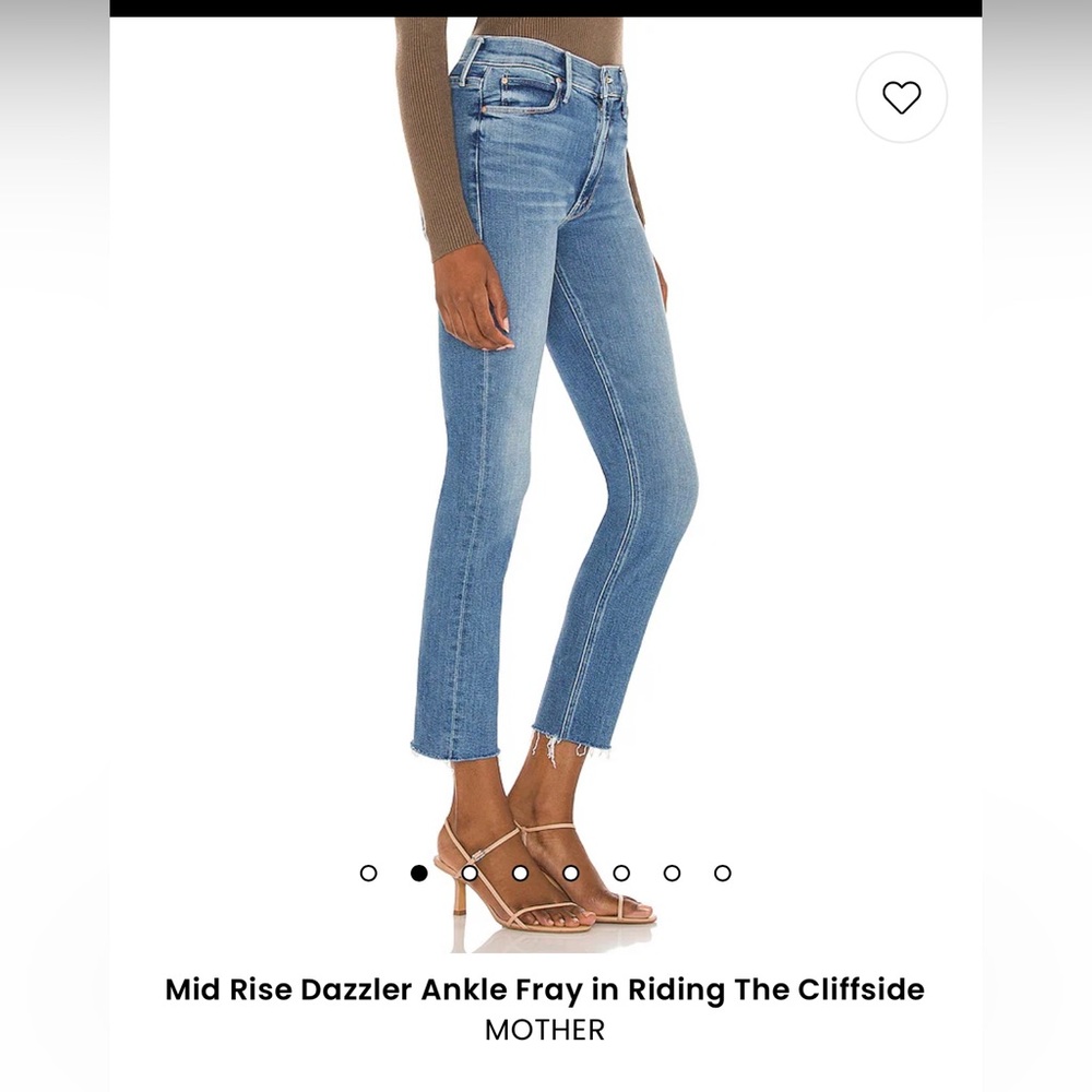NEW MOTHER the mid rise dazzler ankle fray jeans in we the animals wash